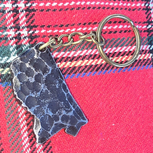 Forged Steel Mississippi Keychain by Redbeard's Forge - State Souvenir, Handcrafted