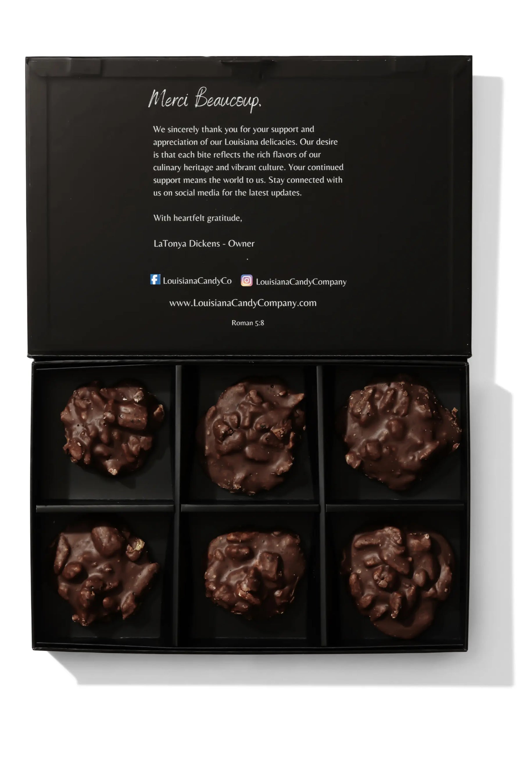 Mississippi Mudslide Pralines - 6 Count Louisiana Candy Company