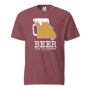 Missouri Beer Mug Tee – Beer Is My Love Language. - COMFORT COLORS BRAND TEE Drink Beer Gear