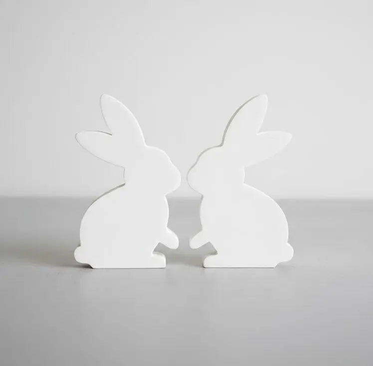 Modern Easter rabbit decor set by Believe Candle