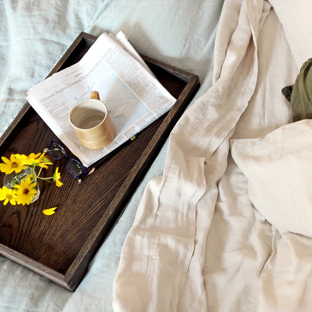 Southern handmade home goods styled on a table
