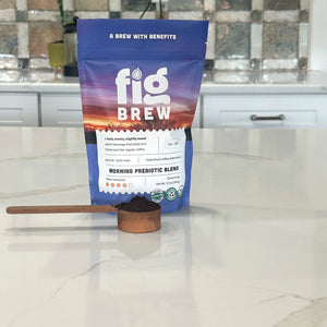 FigBrew Morning Prebiotic Blend 12 oz bag fig based coffee alternative