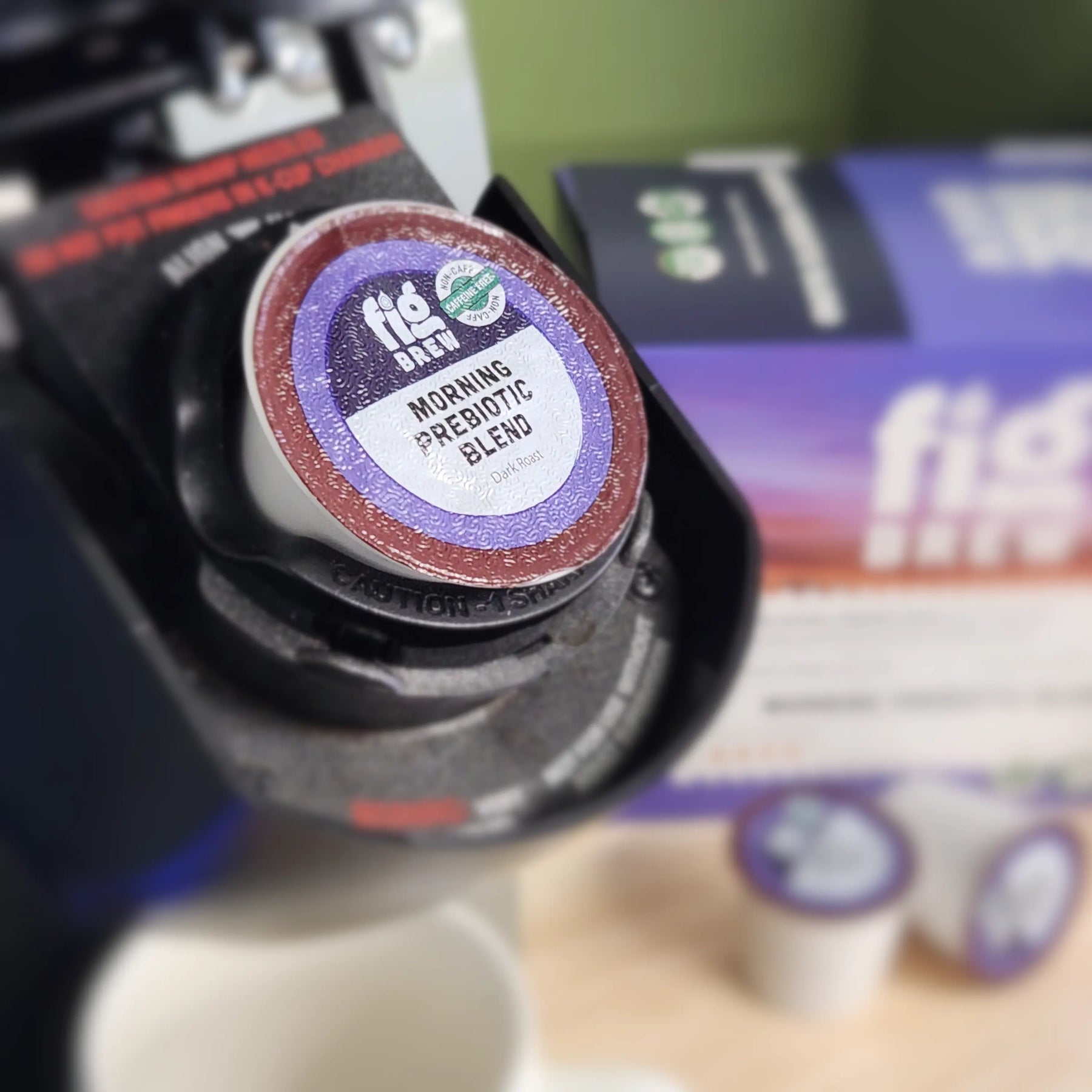 FigBrew Morning Prebiotic Blend single use coffee alternative pods