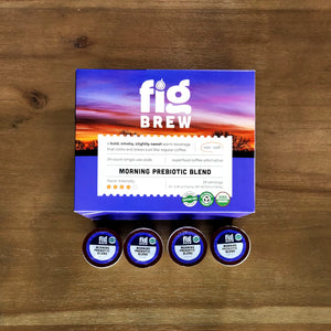 FigBrew Morning Prebiotic Blend low acid coffee alternative pods