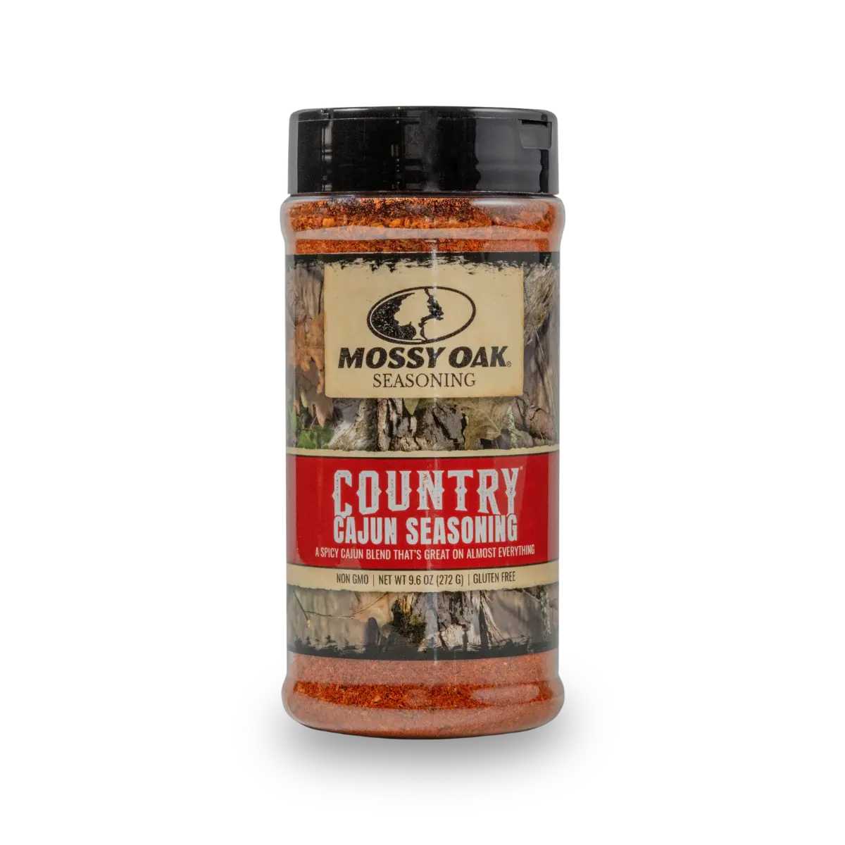 Mossy Oak Country Cajun Seasoning from Bourbon Barrel Foods for seafood and chicken