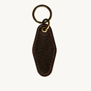 Motel Key Ring - Dark Cognac Hatchgrain Shell Cordovan Loyal Stricklin