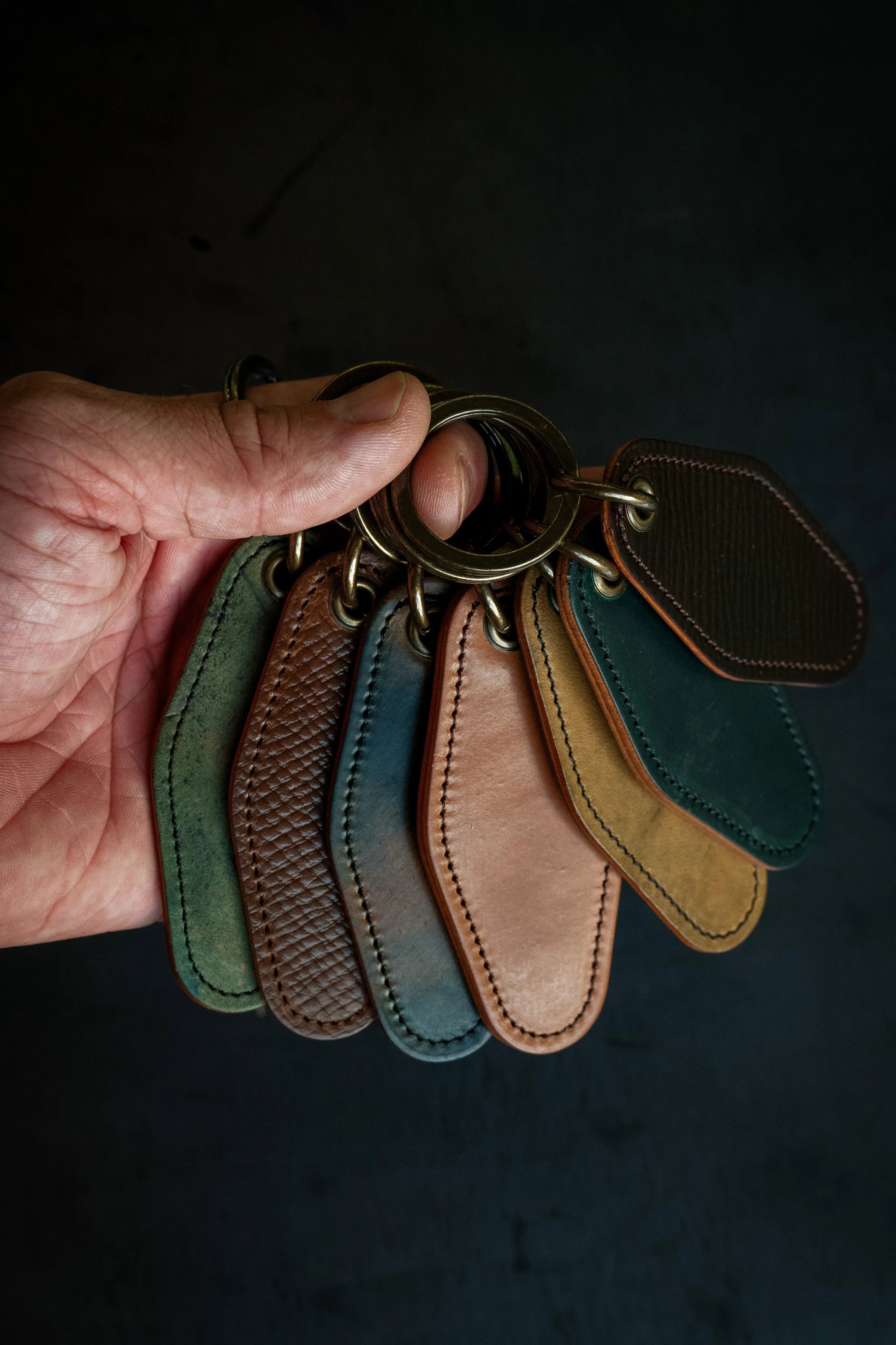Motel Key Ring - Reverse Black Horween Shell Cordovan Loyal Stricklin