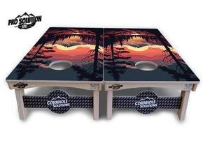 Mountain Sunset Cornhole Boards - Pro Solution Lite Series Cornhole Solutions