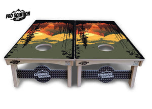 Mountain Sunset Cornhole Boards - Pro Solution Lite Series Cornhole Solutions