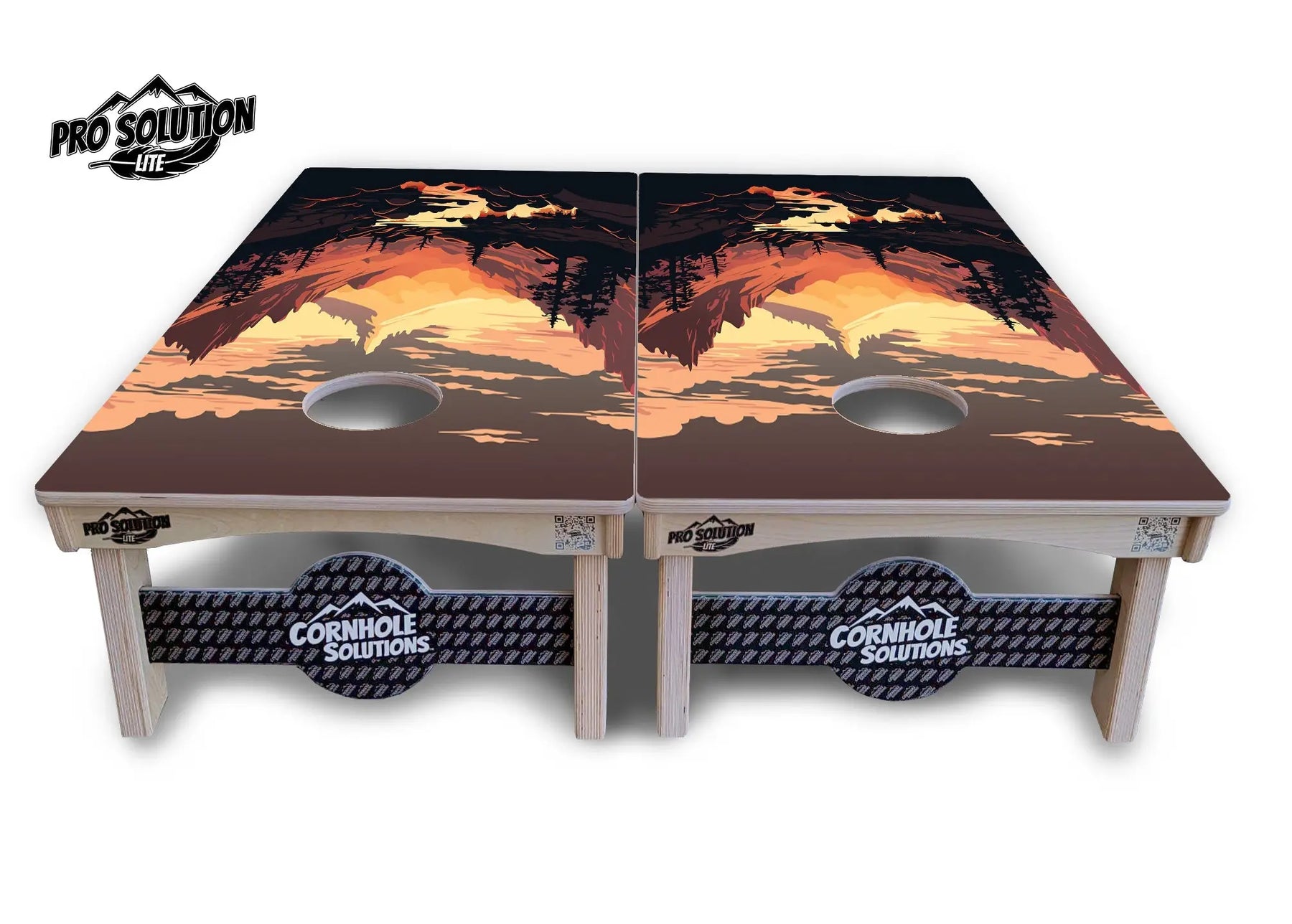 Mountain Sunset Cornhole Boards - Pro Solution Lite Series Cornhole Solutions