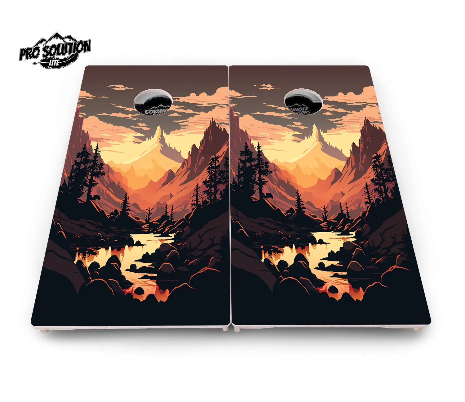 Mountain Sunset Cornhole Boards - Pro Solution Lite Series Cornhole Solutions