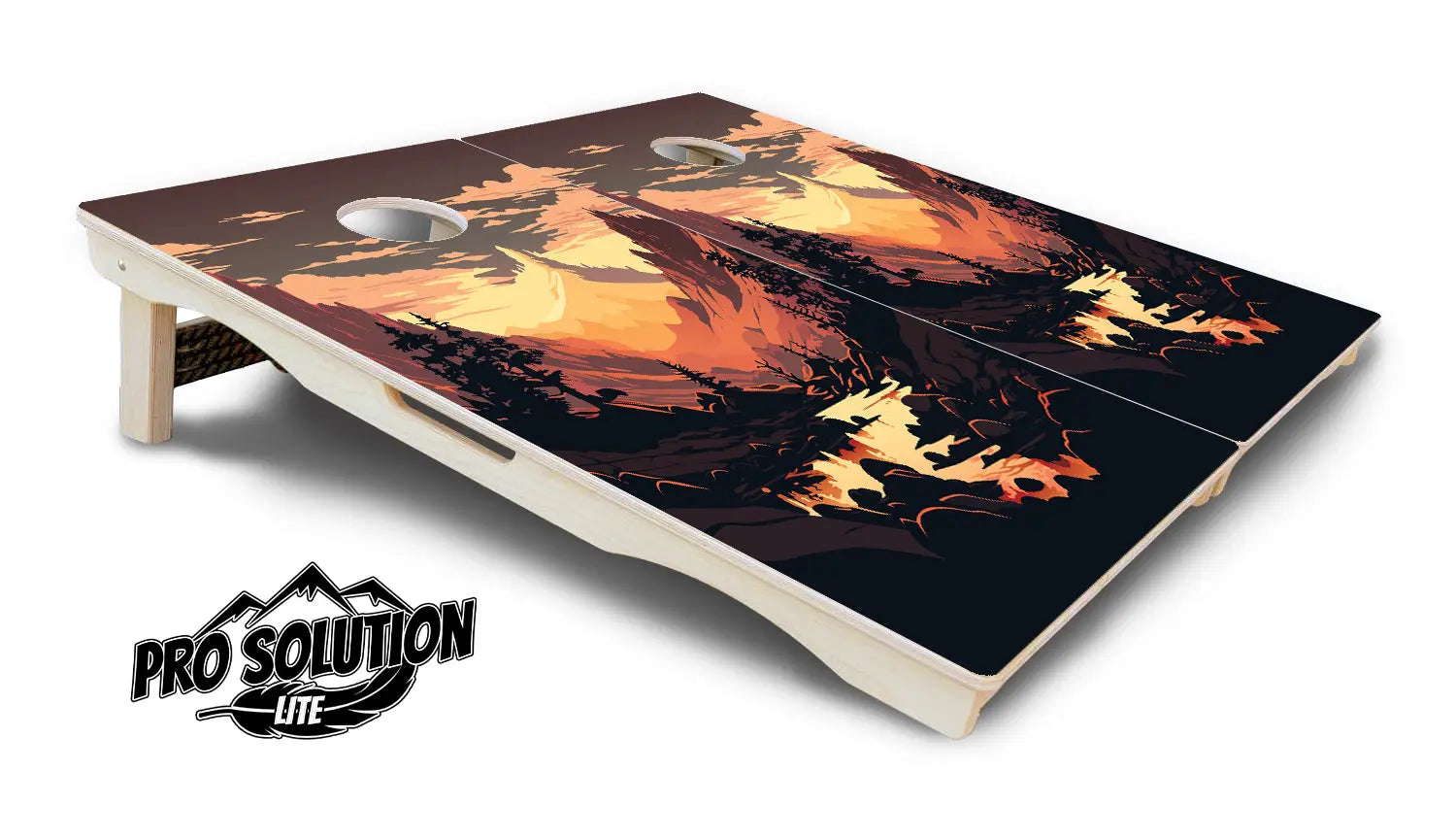 Mountain Sunset Cornhole Boards - Pro Solution Lite Series Cornhole Solutions