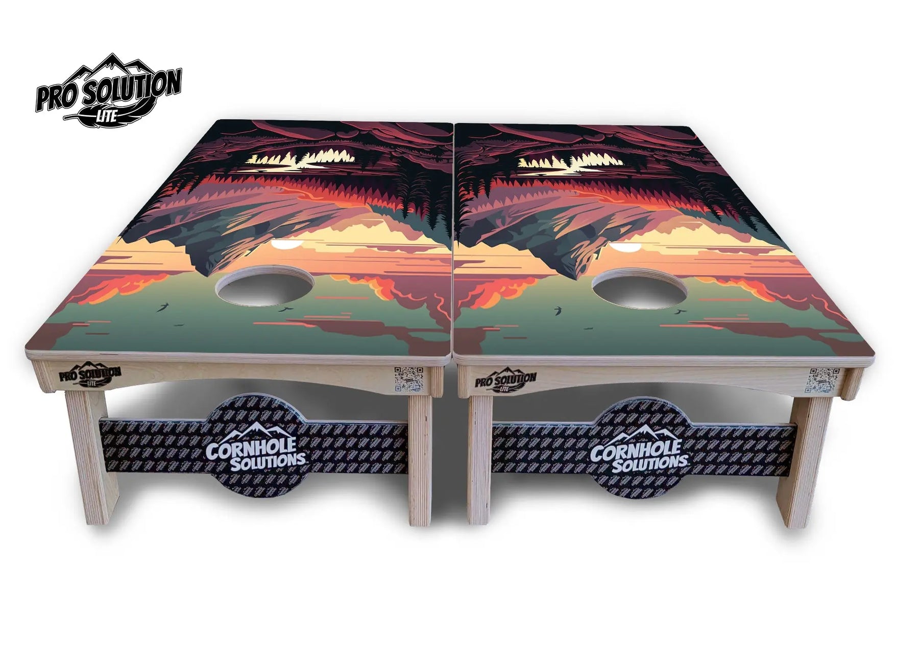 Mountain Sunset Cornhole Boards - Pro Solution Lite Series Cornhole Solutions