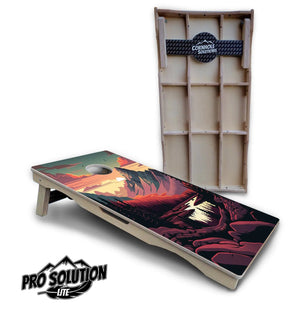 Mountain Sunset Cornhole Boards - Pro Solution Lite Series Cornhole Solutions