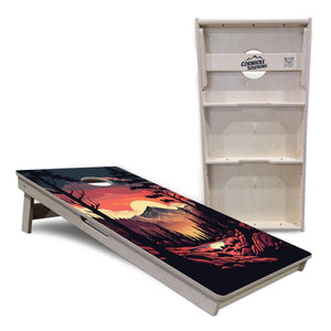 Mountain Sunset Cornhole Boards - Professional Tournament Series