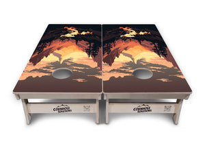 Mountain Sunset Cornhole Boards - Professional Tournament Series