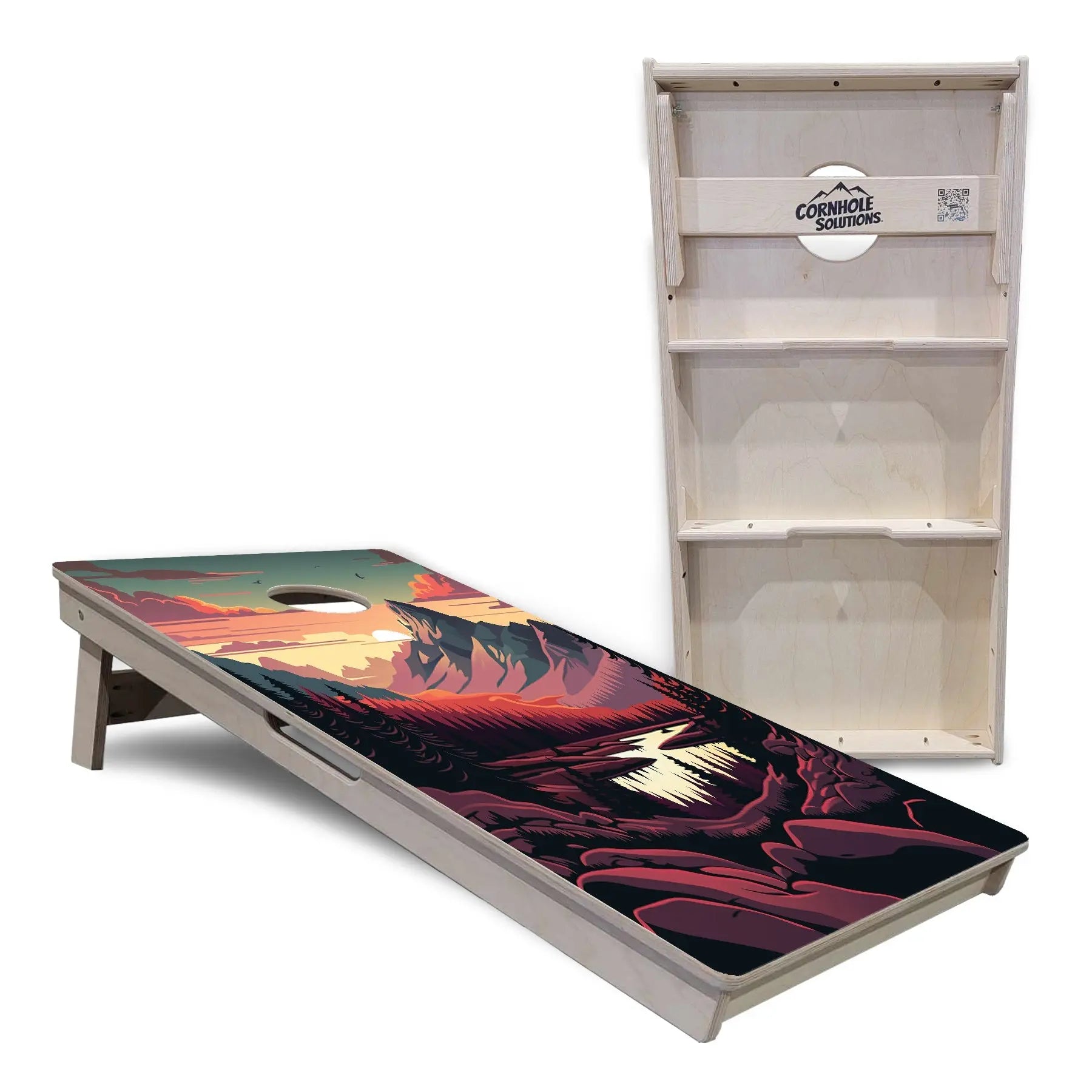 Mountain Sunset Cornhole Boards - Professional Tournament Series