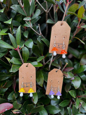 Mushroom Earrings Mushroom Lady Co
