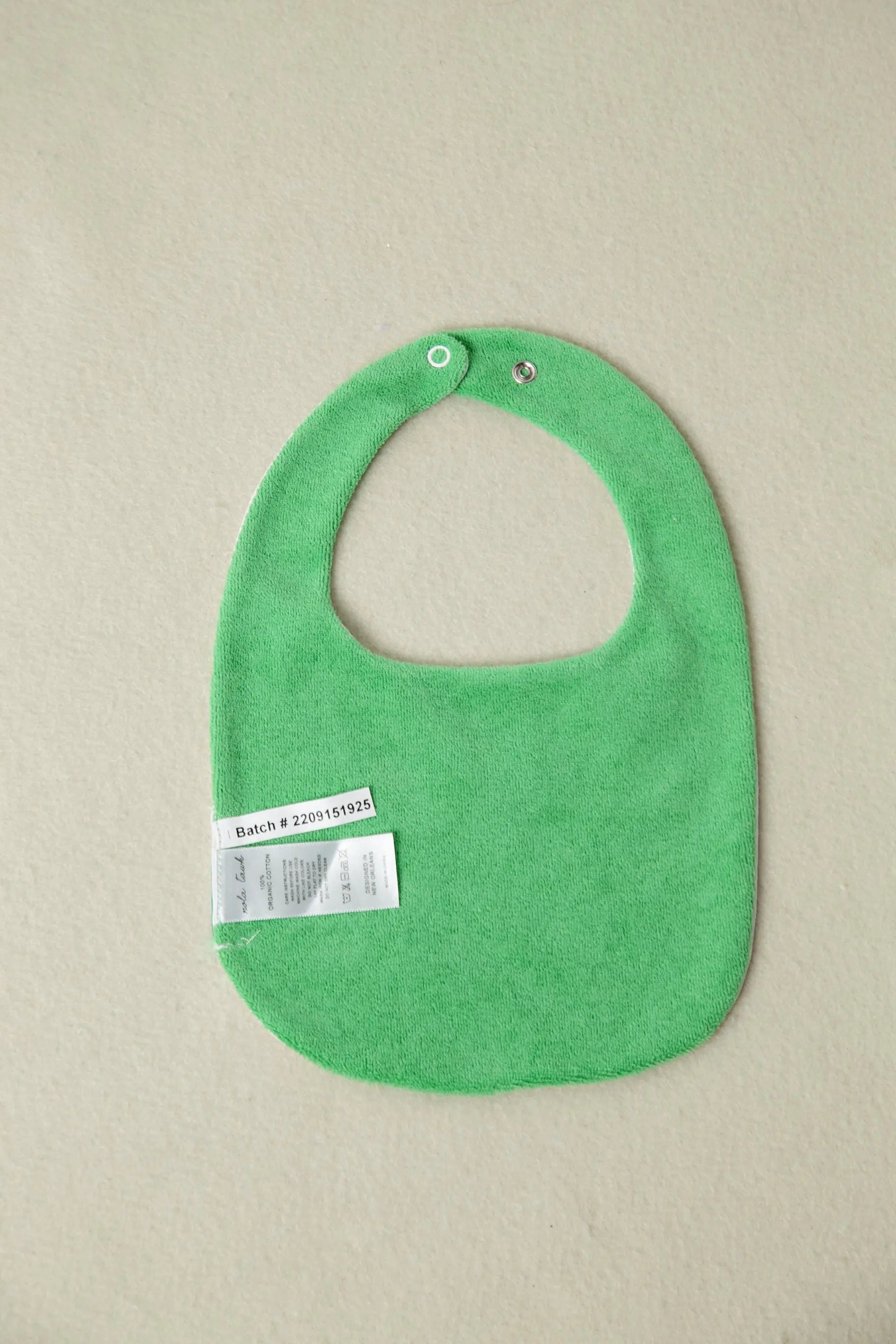 My First Beignet Organic Cotton Baby Bib Nola Tawk