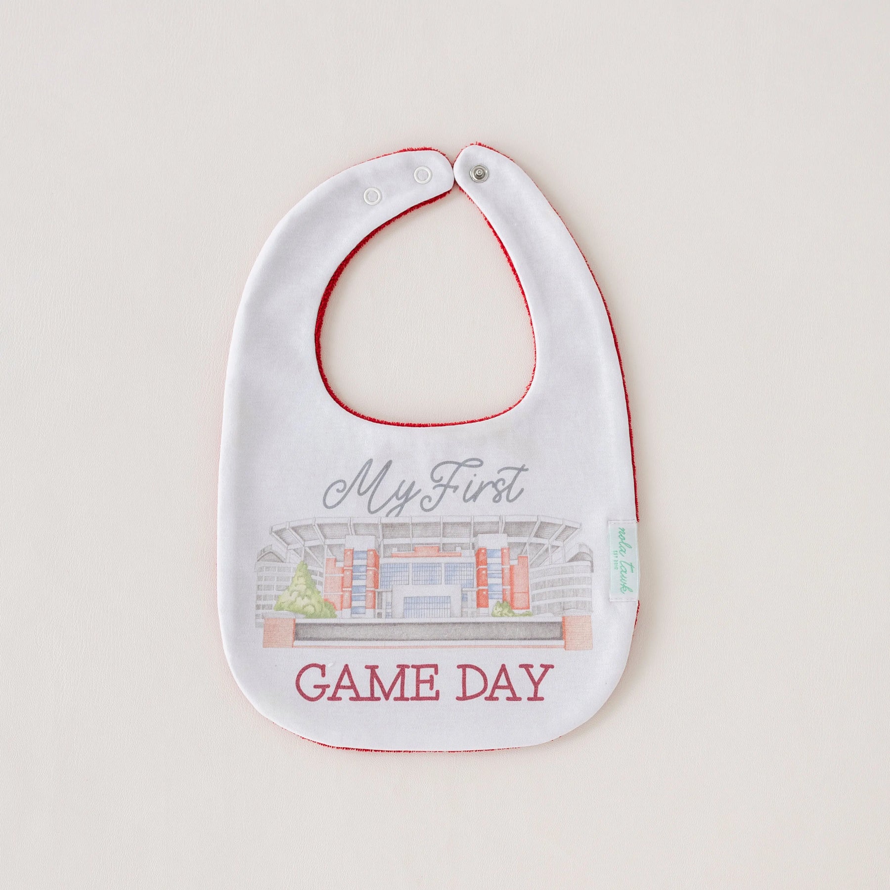 My First Game Day - Alabama Organic Cotton Baby Bib Nola Tawk