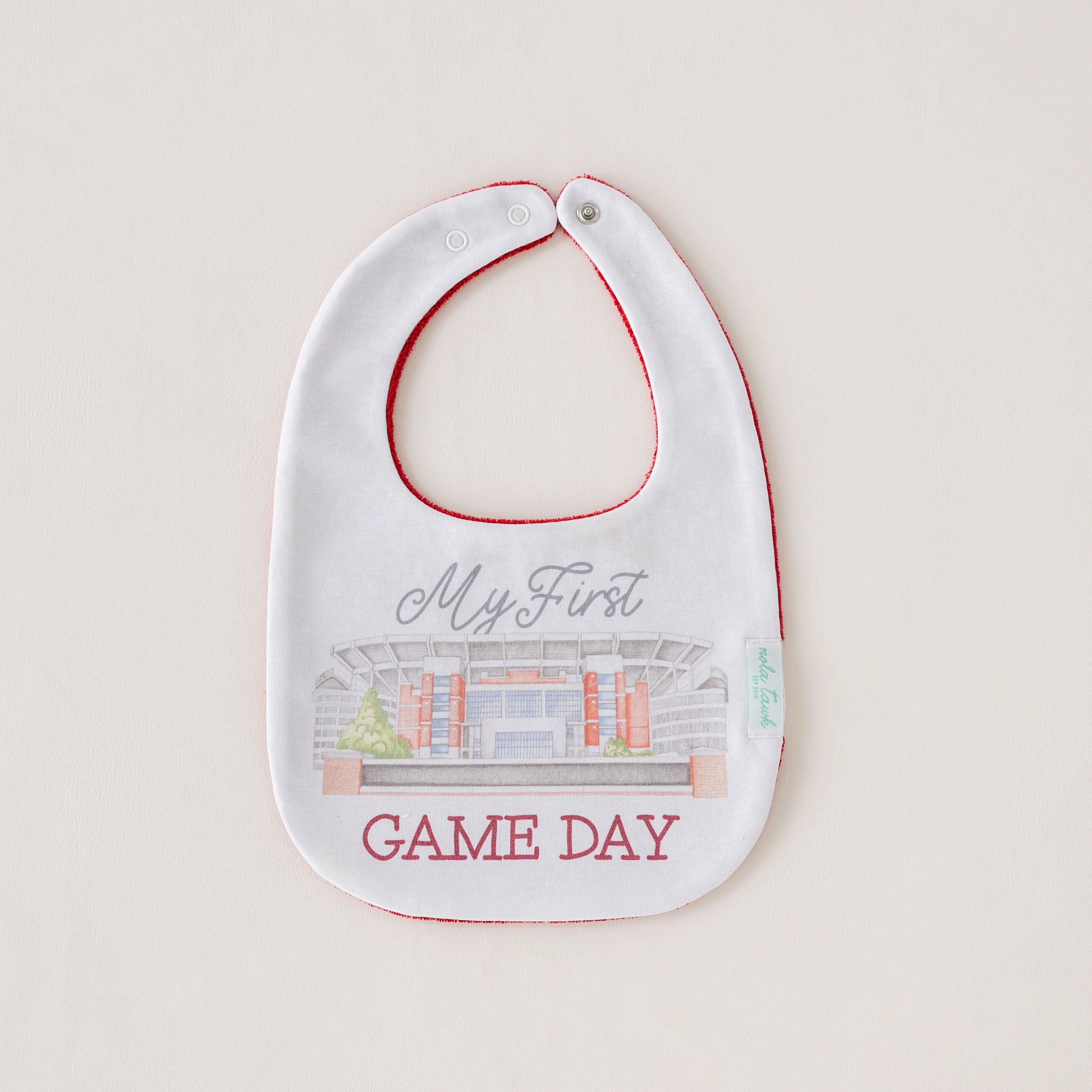 My First Game Day - Alabama Organic Cotton Baby Bib Nola Tawk