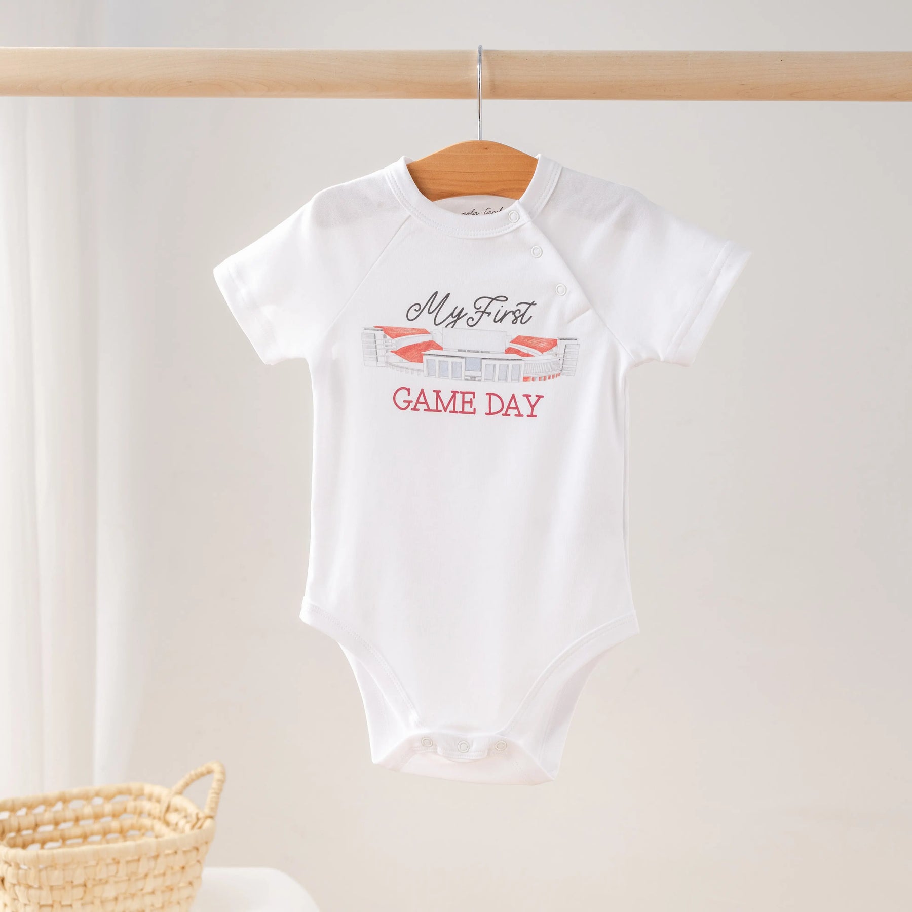 My First Game Day - Arkansas Organic Cotton Onesie Nola Tawk