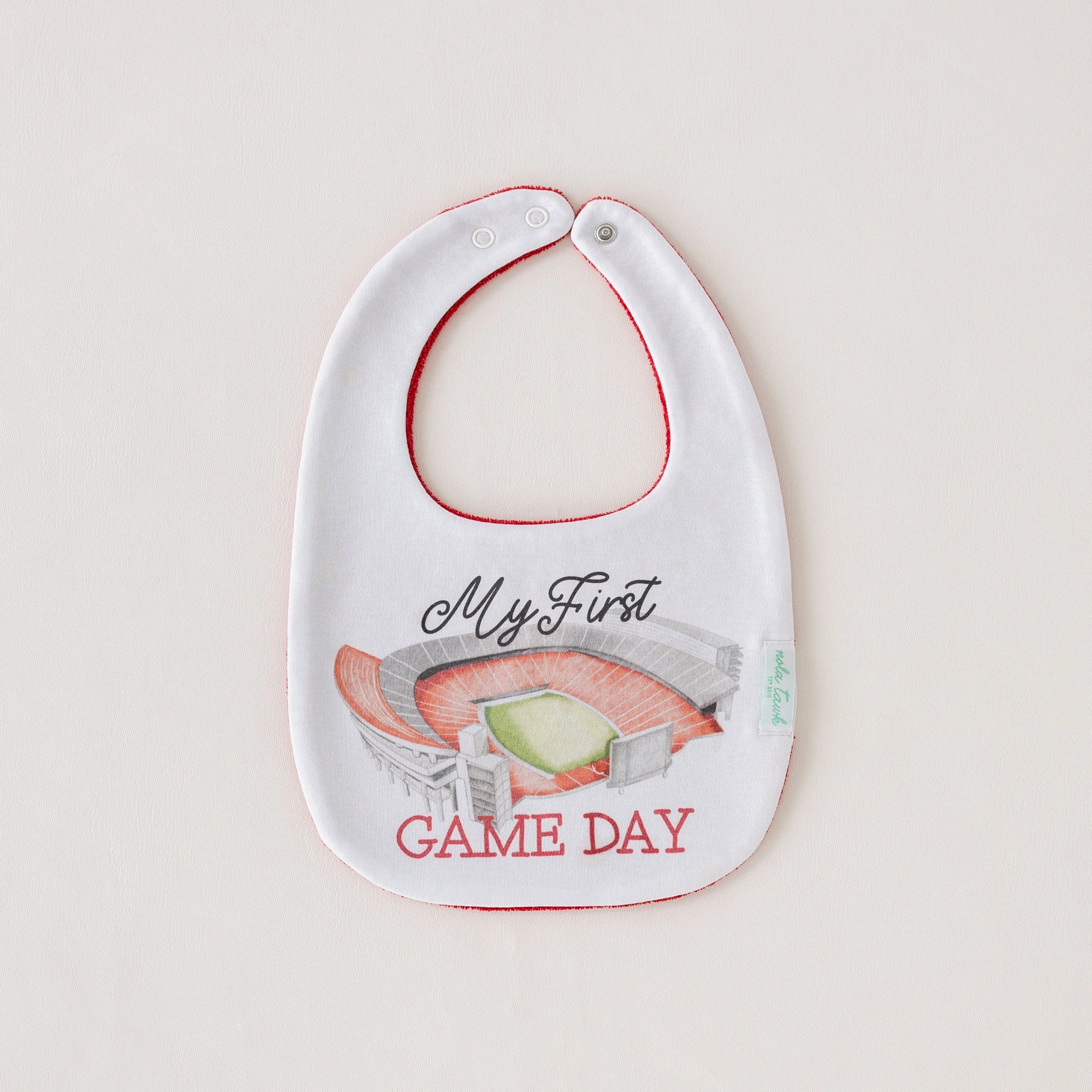 My First Game Day - Georgia Organic Cotton Baby Bib Nola Tawk