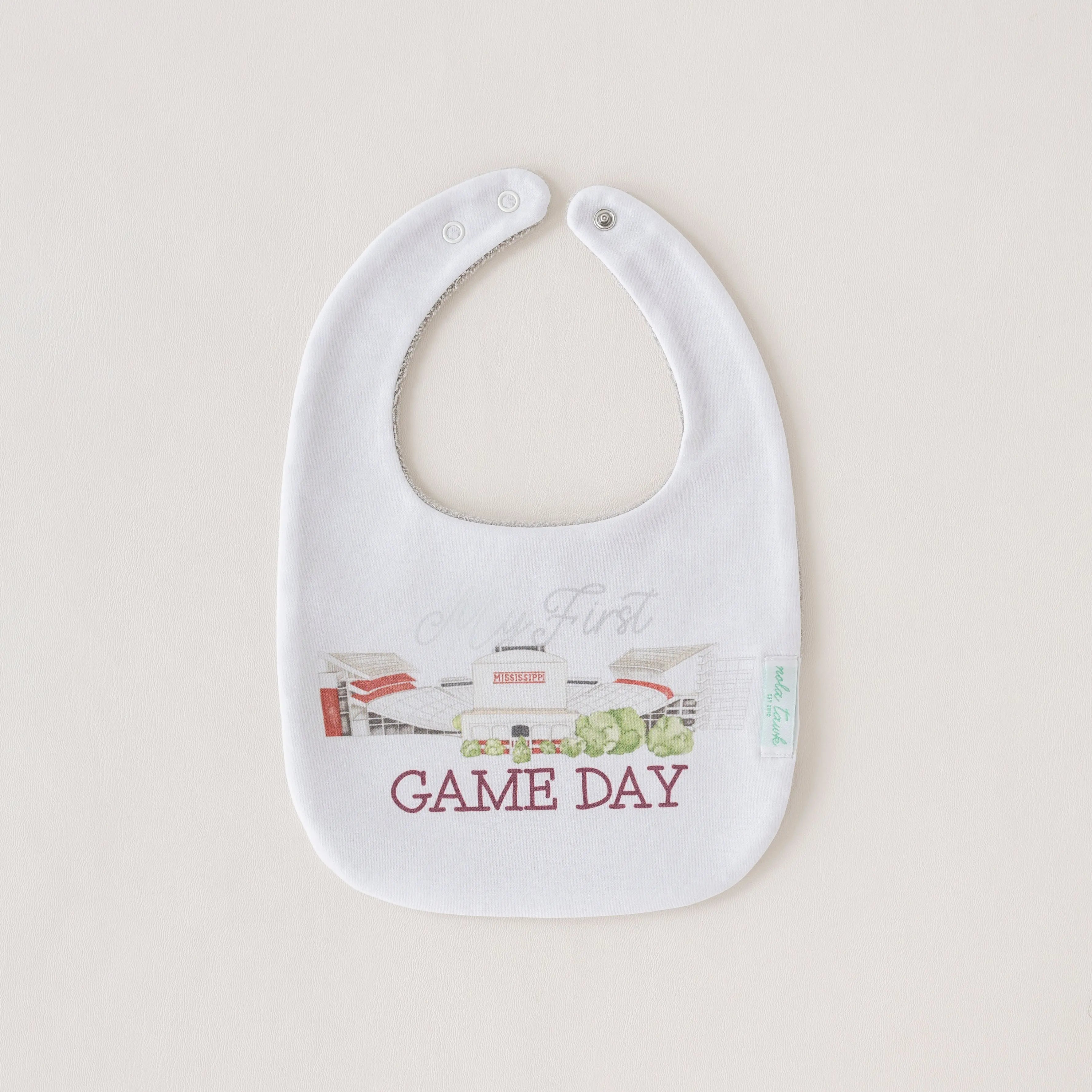 My First Game Day - Mississippi Organic Cotton Baby Bib Nola Tawk