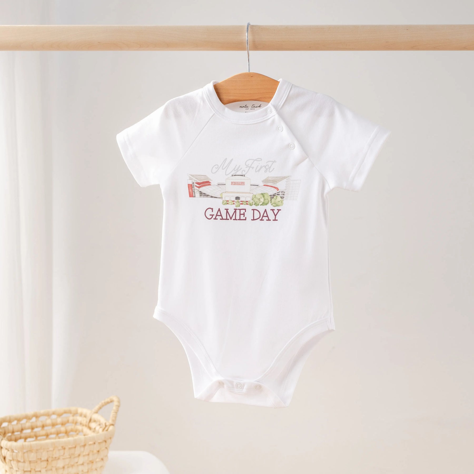 My First Game Day - Mississippi Organic Cotton Onesie Nola Tawk