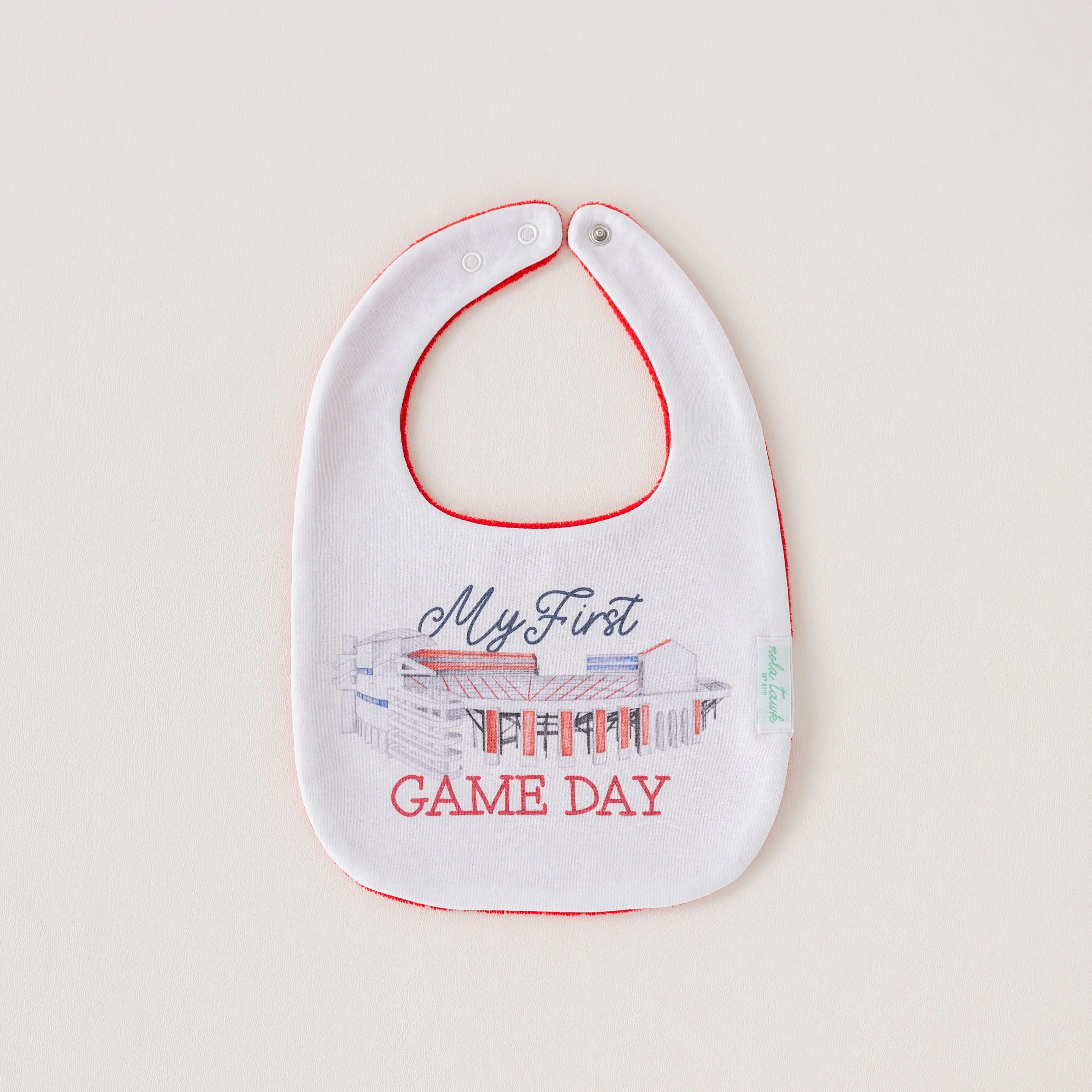 My First Game Day - Ole Miss Organic Cotton Baby Bib Nola Tawk