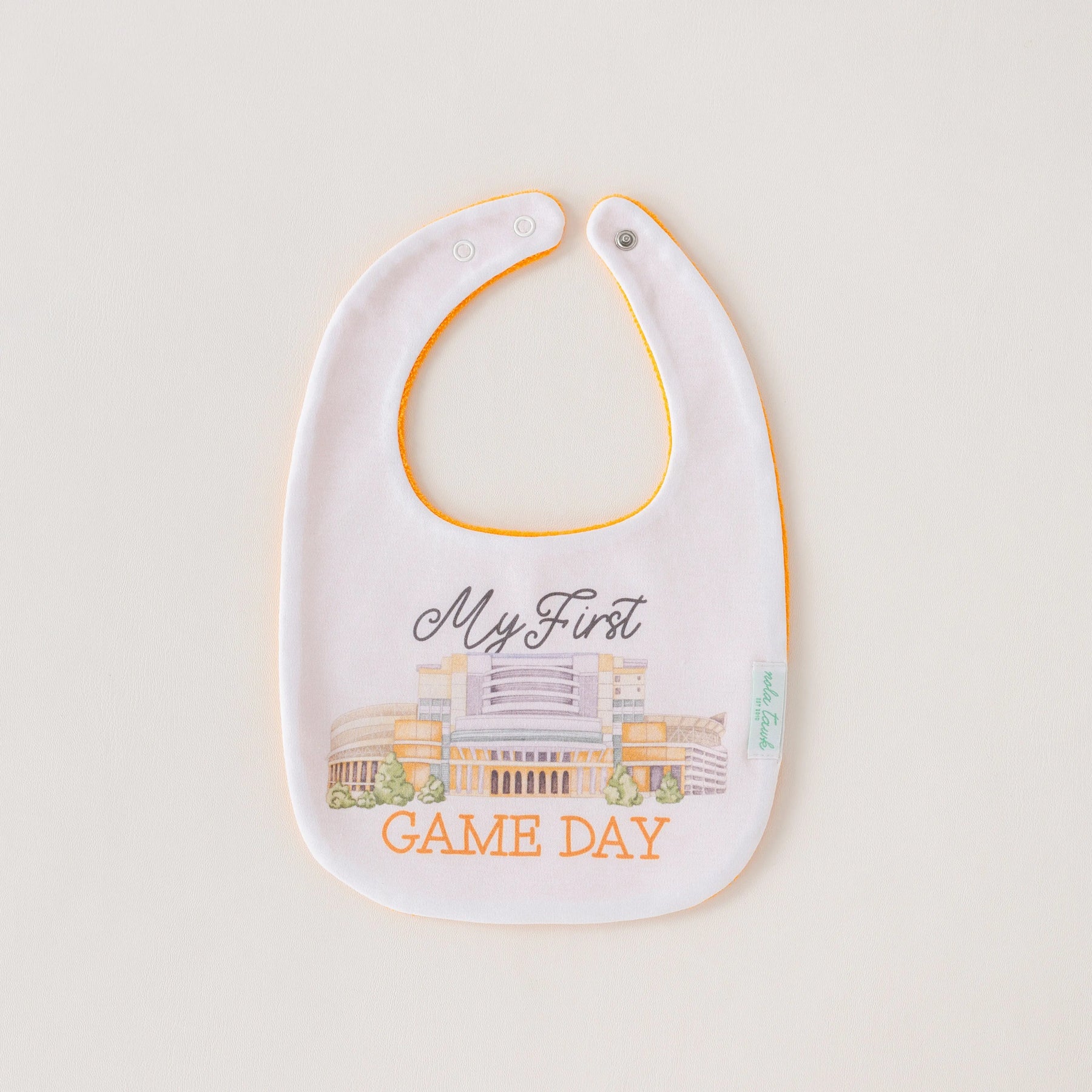 My First Game Day - Tennessee Organic Cotton Baby Bib Nola Tawk