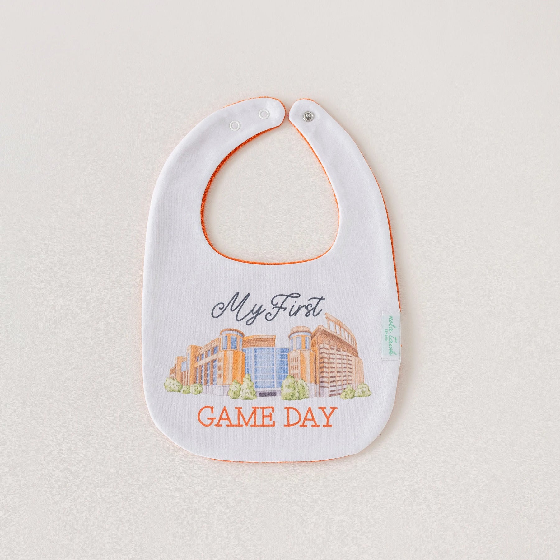My First Game Day - Texas Organic Cotton Baby Bib Nola Tawk