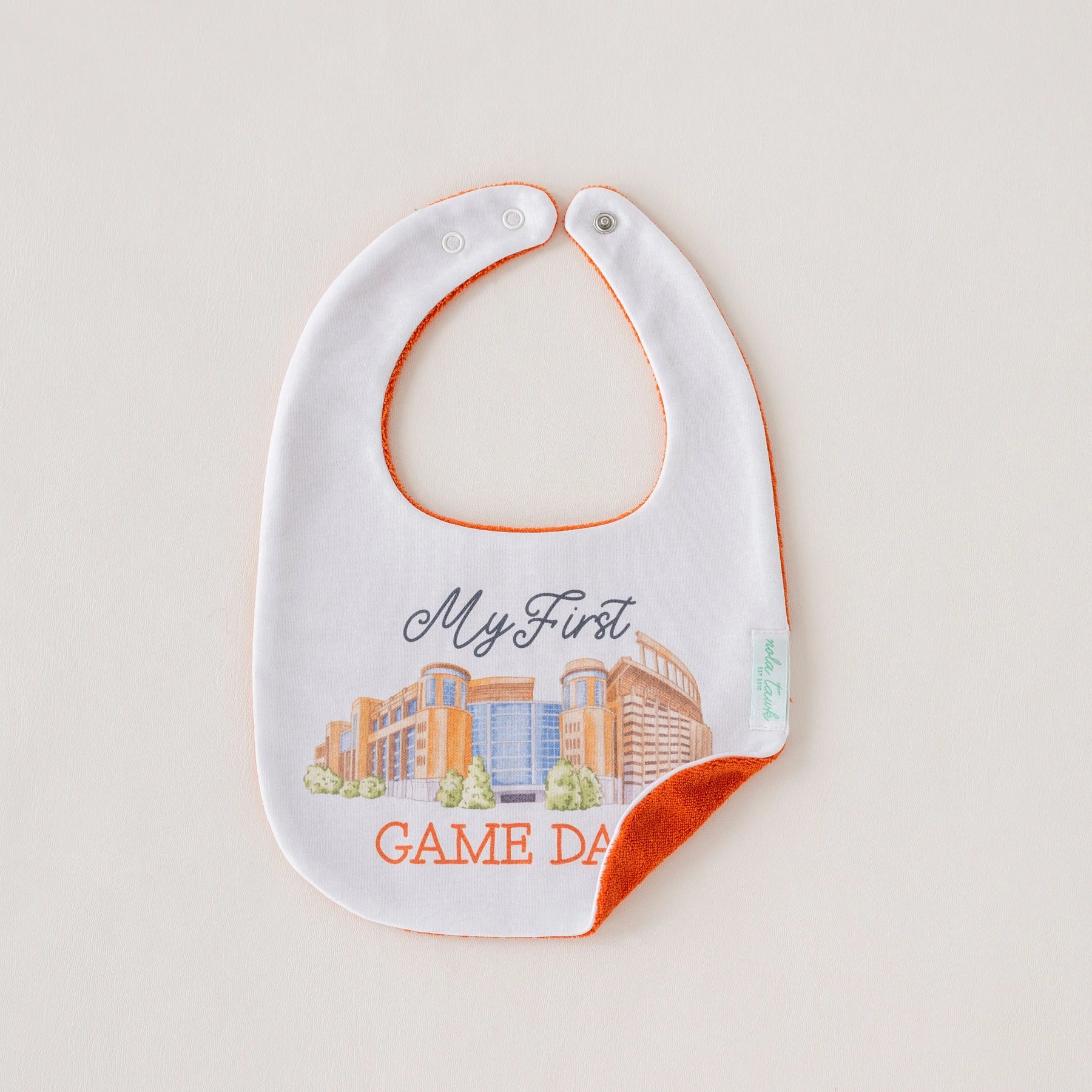 My First Game Day - Texas Organic Cotton Baby Bib Nola Tawk