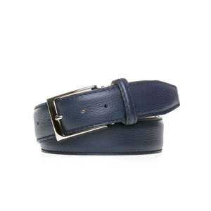 Navy leather belt for golf and executive style by Roger Ximenez