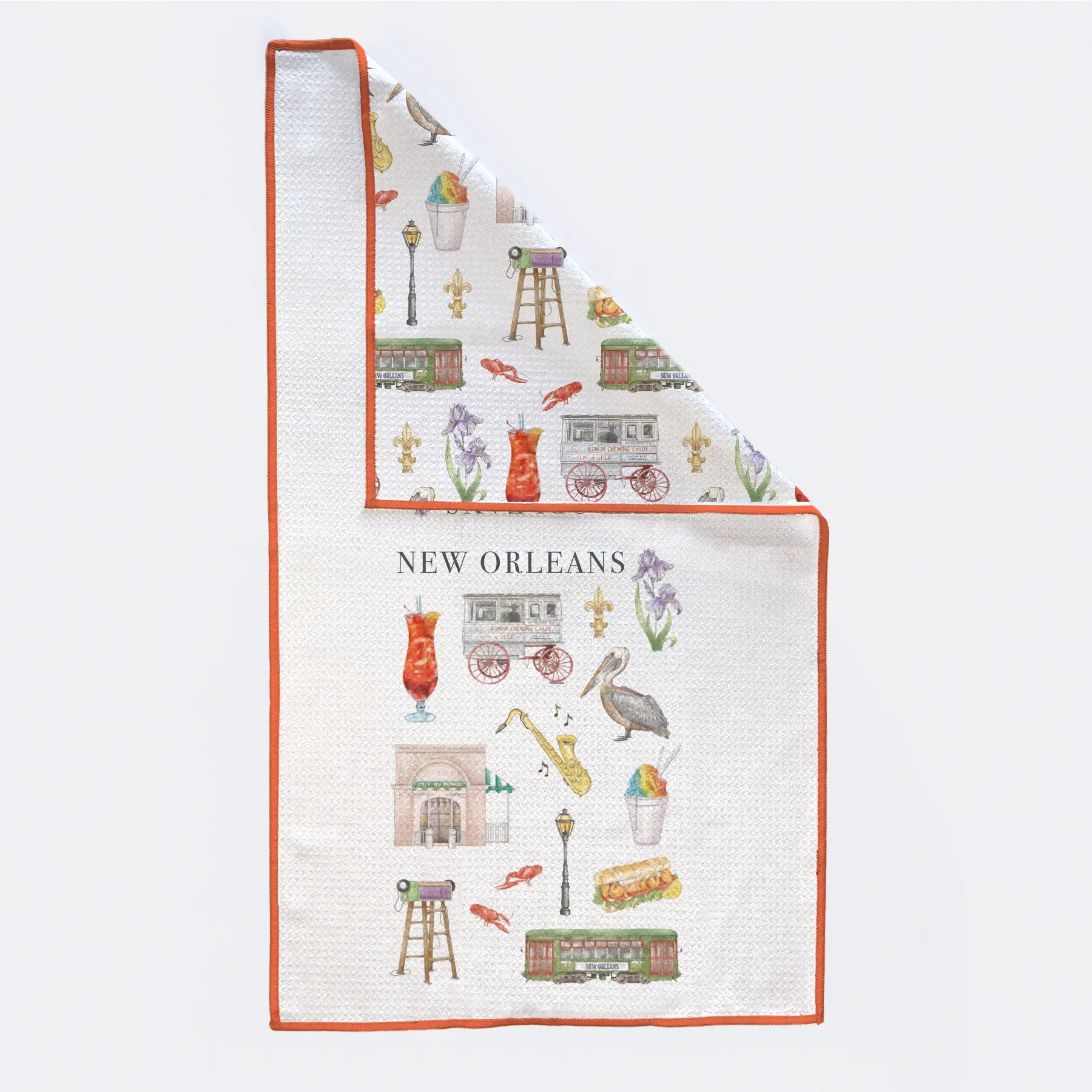 New Orleans Icons Kitchen Towel Nola Tawk