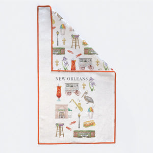New Orleans Icons Kitchen Towel Nola Tawk
