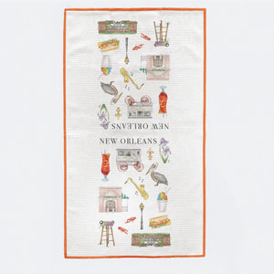 New Orleans Icons Kitchen Towel Nola Tawk