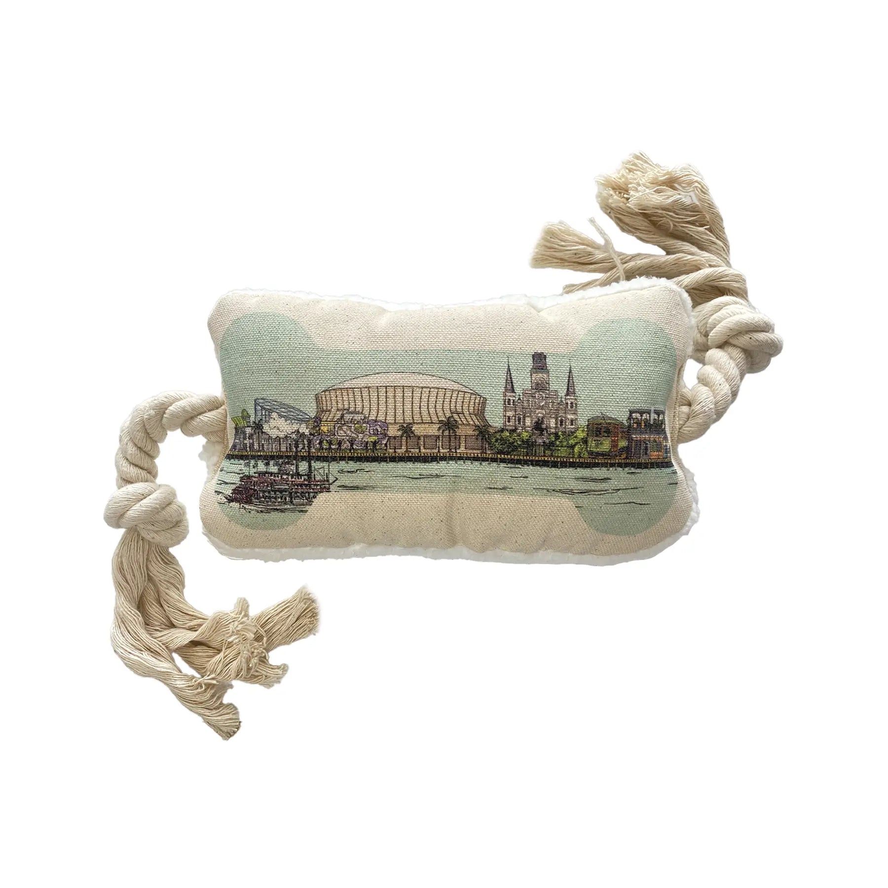 New Orleans Skyline Dog Rope Toy (No Text) Nola Tawk