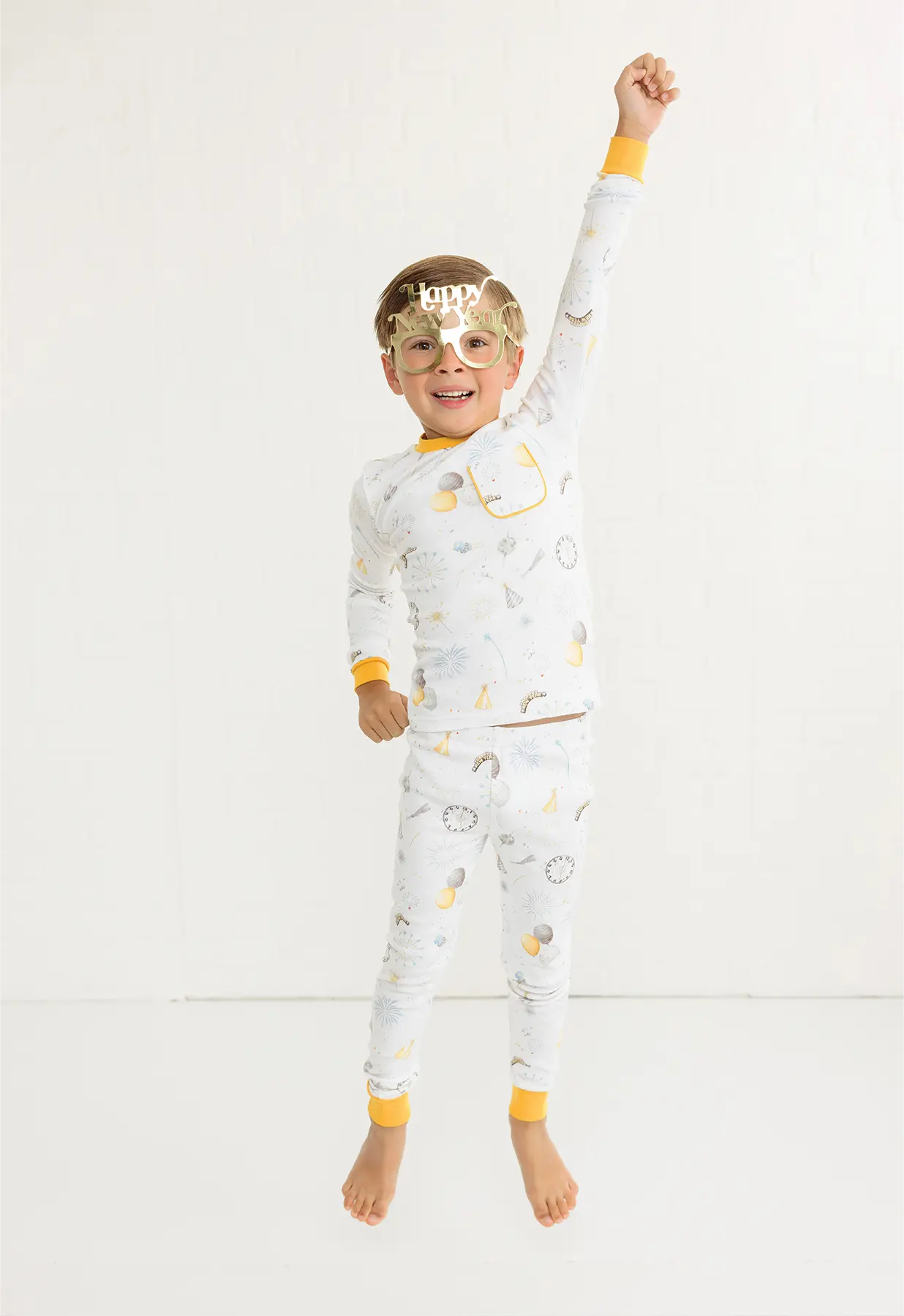 New Year's Eve Organic Cotton Kids Pajamas Nola Tawk
