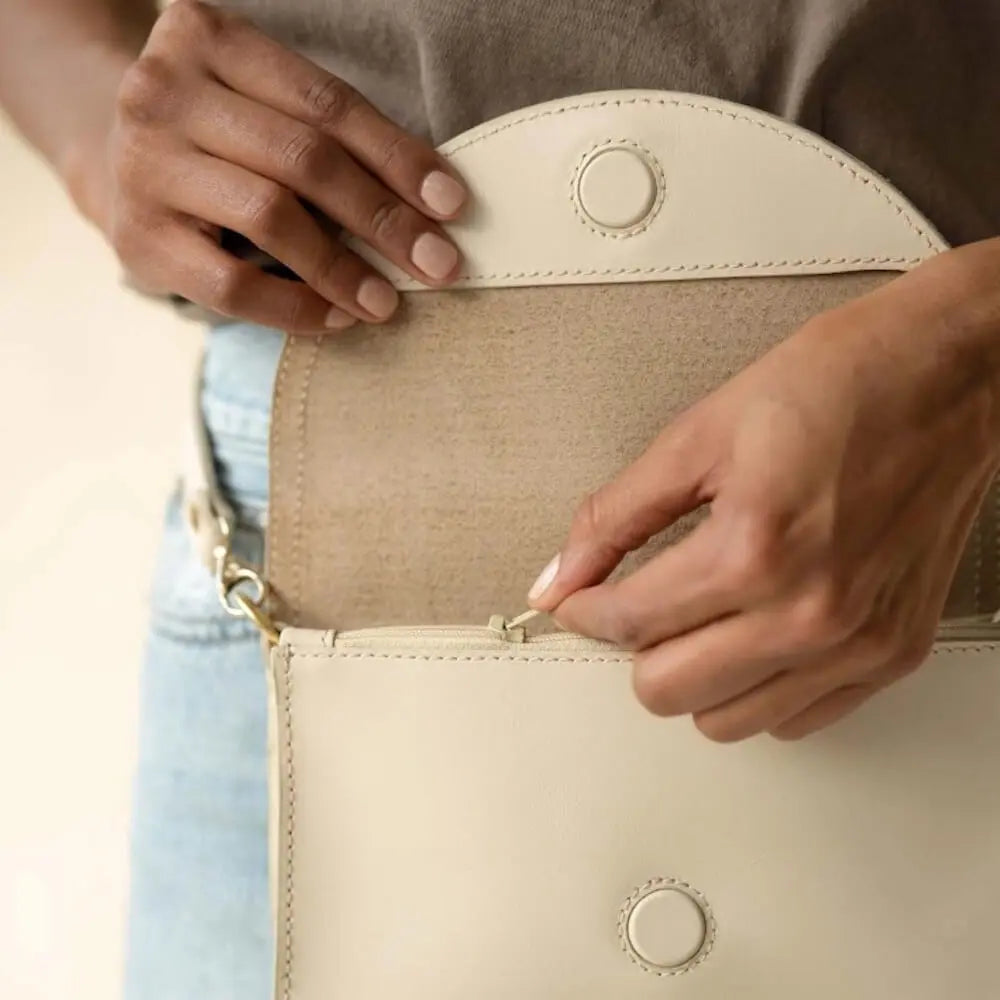 Nisolo Cleo Leather Convertible Crossbody Clutch Mission Mercantile Leather Goods