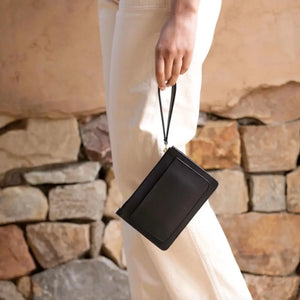 Nisolo Leather Go-To Wristlet Clutch Mission Mercantile Leather Goods