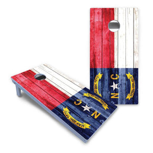 North Carolina State Flag Cornhole Boards - All Weather Series Cornhole Solutions