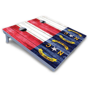 North Carolina State Flag Cornhole Boards - All Weather Series Cornhole Solutions