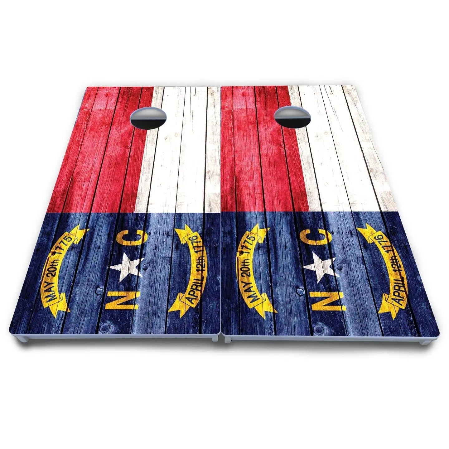 North Carolina State Flag Cornhole Boards - All Weather Series Cornhole Solutions