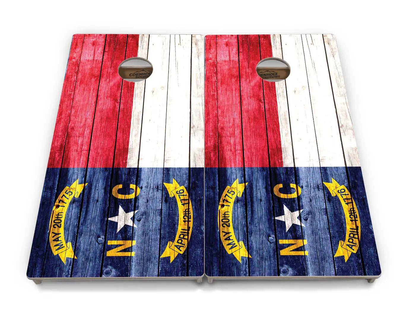 North Carolina State Flag Cornhole Boards - Professional Tournament Series Cornhole Solutions