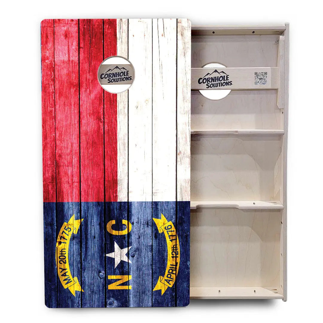 North Carolina State Flag Cornhole Boards - Professional Tournament Series Cornhole Solutions
