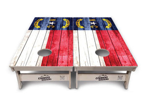 North Carolina State Flag Cornhole Boards - Professional Tournament Series Cornhole Solutions