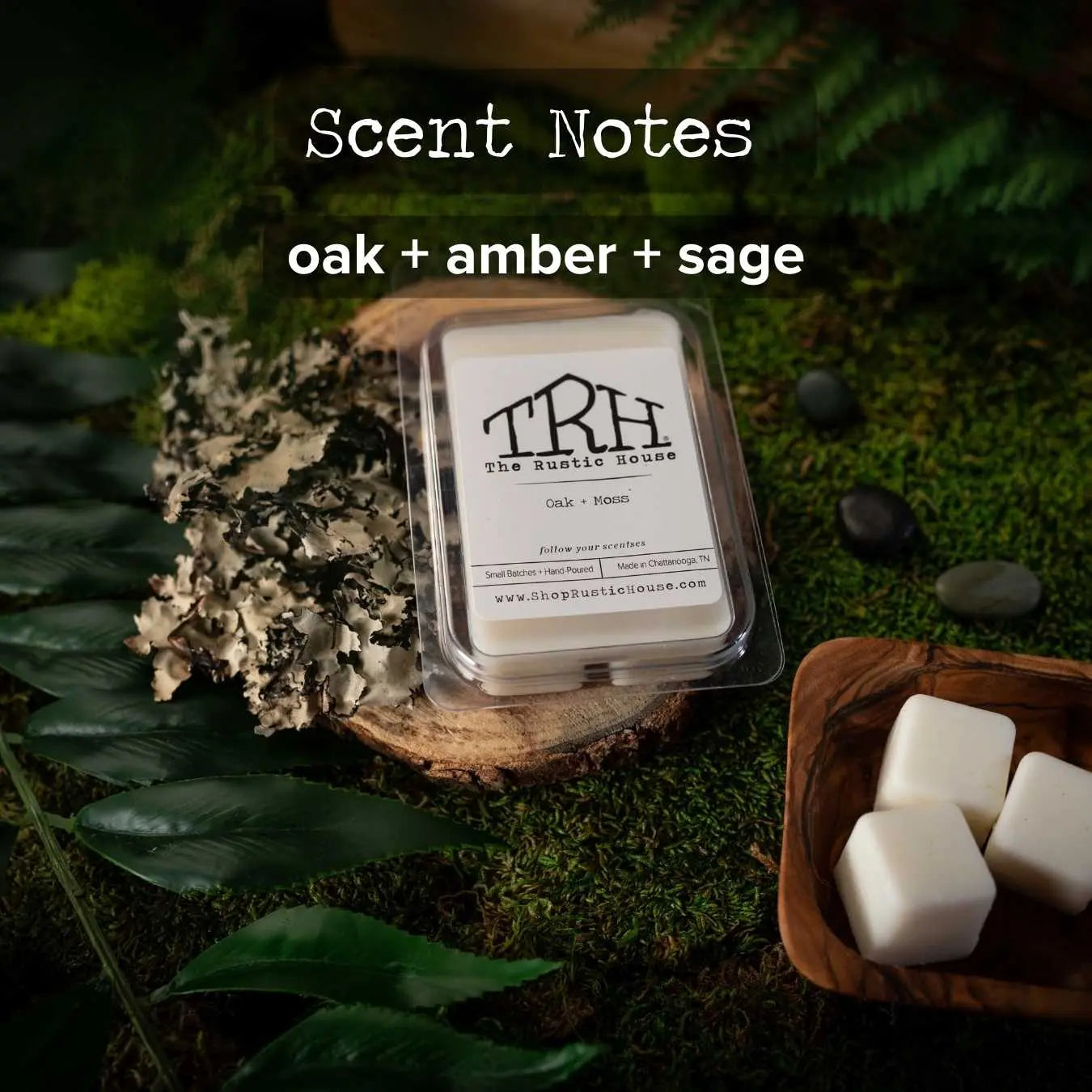 Oak + Moss Wax Melt The Rustic House