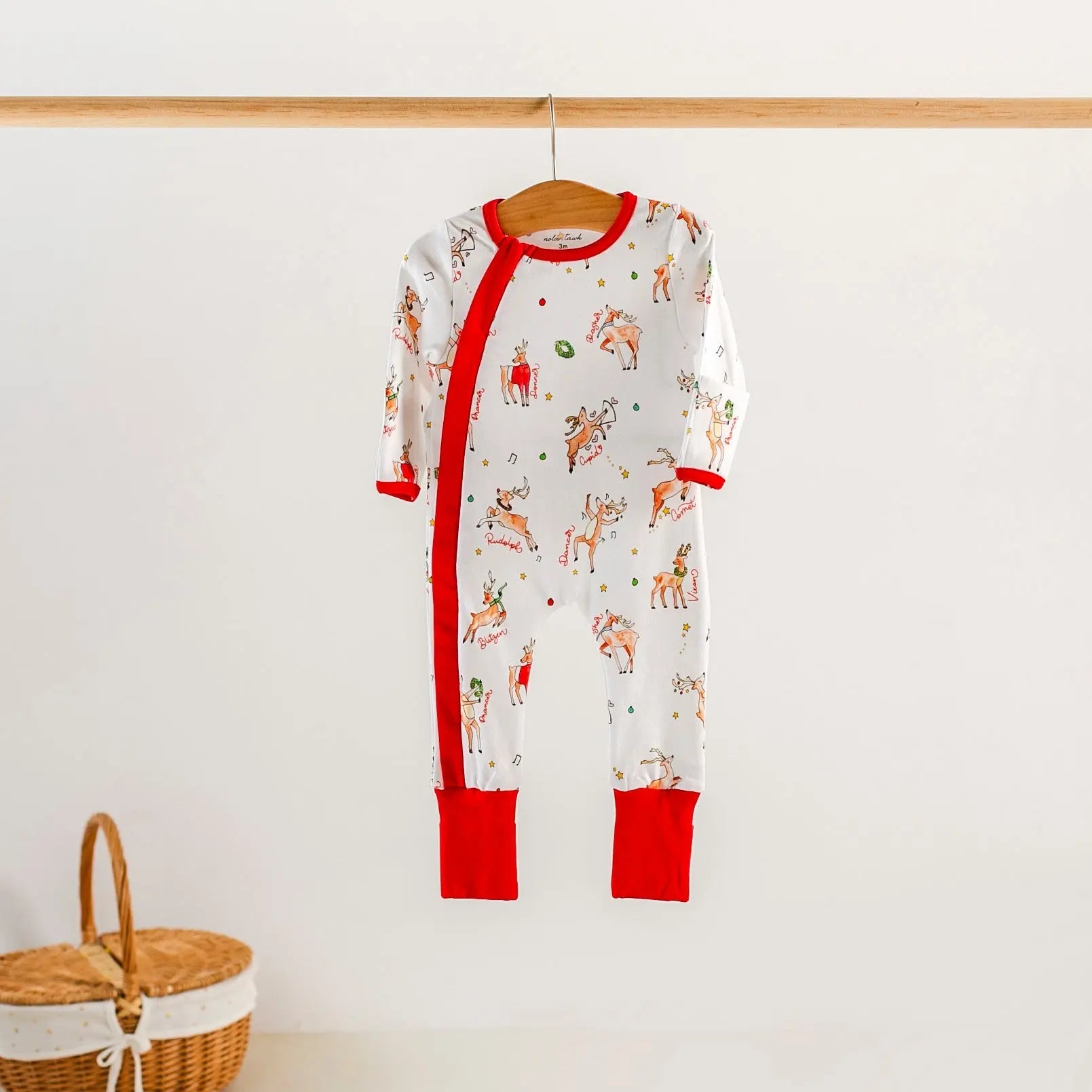 Oh Deer, Christmas is Here! Organic Cotton Pajama Set Nola Tawk