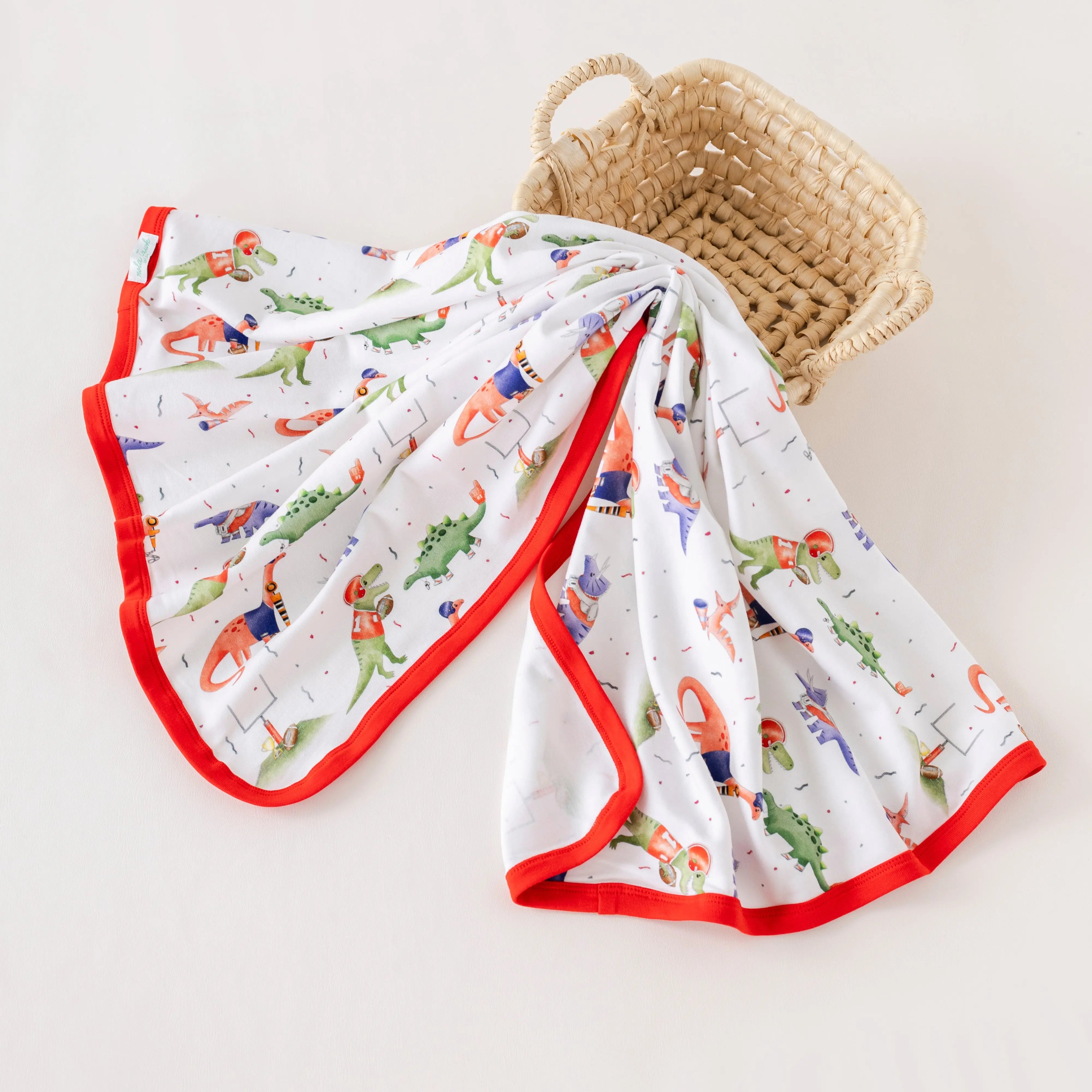 Ole Miss Dinos All-Stars Organic Cotton Baby Blanket Nola Tawk